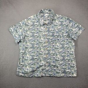 Duluth Shirt Mens 2XL White Patterned Un-Longtail T Button Up Casual